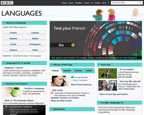 BBC languages website